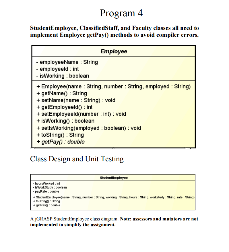 -- Needs a tweek for ABSTRACT CLASS & must add abstarct method.