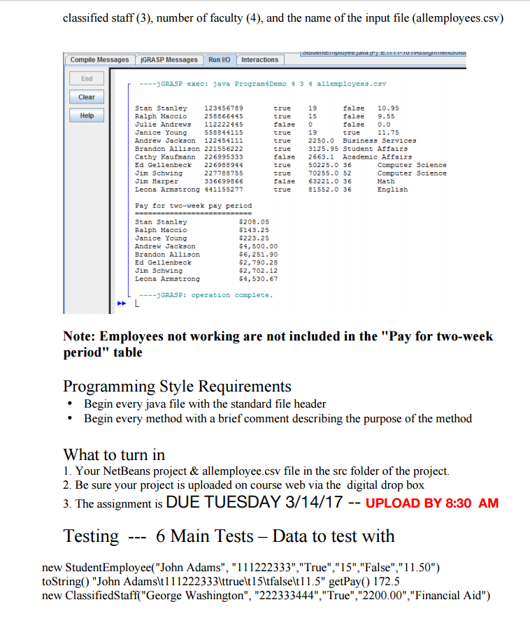 = Boolean.parseBoolean(isworking); } public String getName() { return employeeName; } public void