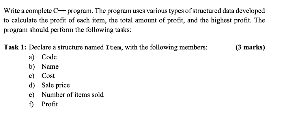 PLEASE HURRY!!! Write a complete C++ program. The program uses various types