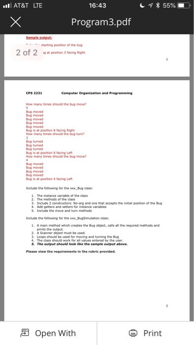 Concepts: Scanner, loops, classes, objects, cient classes Point value: 100 point Note: