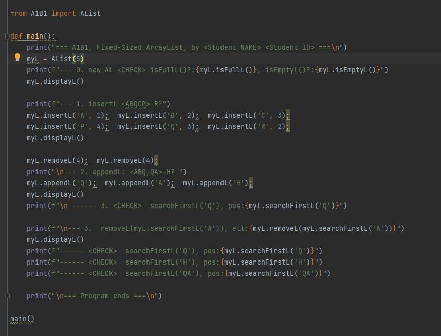version of Array-List: - We are not enlarging the list if it