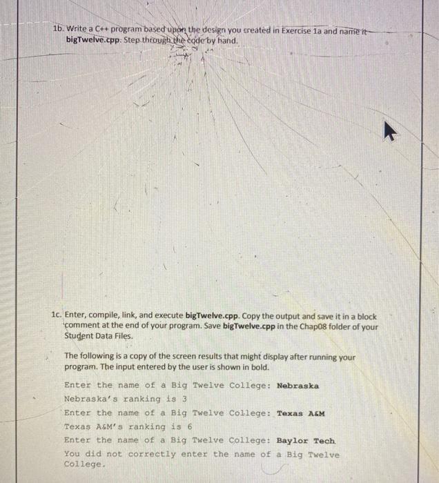 a program that will initialize two parallel arrays, one with the name