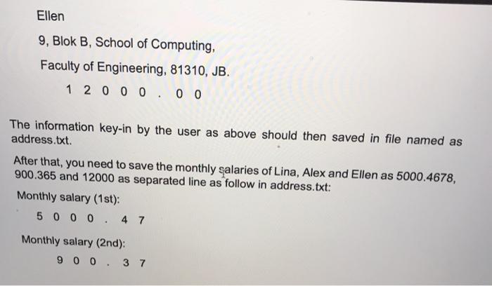 manipulators: a. setw() b. setprecision() C. fixed d. getline() I Your program