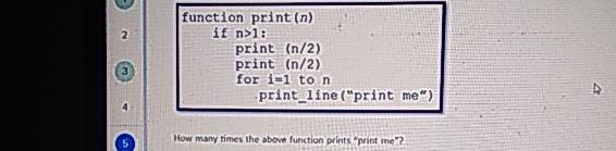  function print (n) if n>1 : print (n2) print (n/2) for