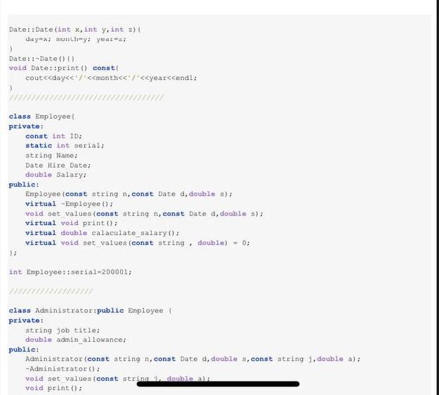 system, employees can be categorised into: academics and administrators. However, all employees