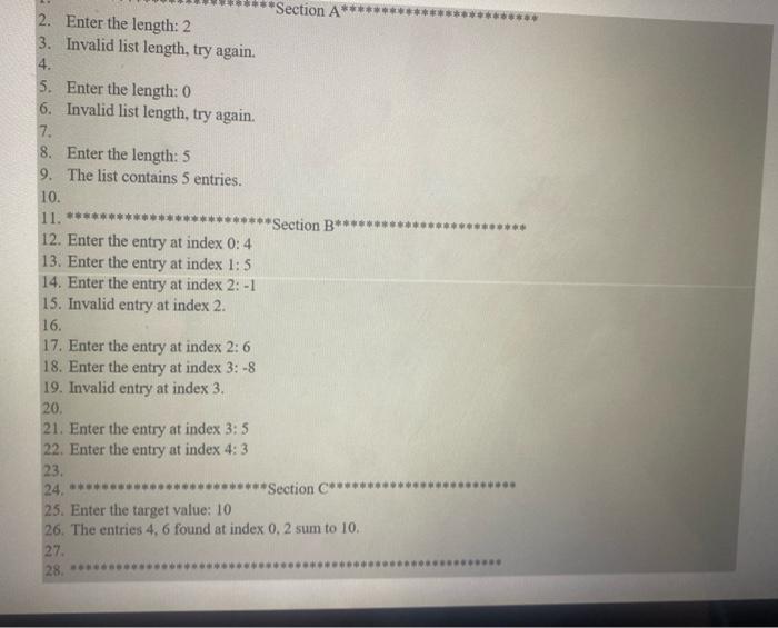 A-C are steps for the one program ( one question ) not