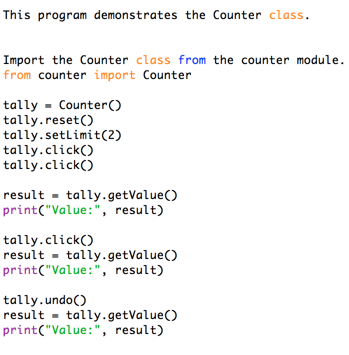 is stored in the counter.py and counterdemo.py files . We want to
