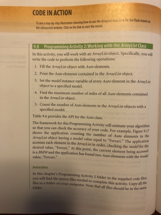  I need help completing this java program. CODE IN ACTION To