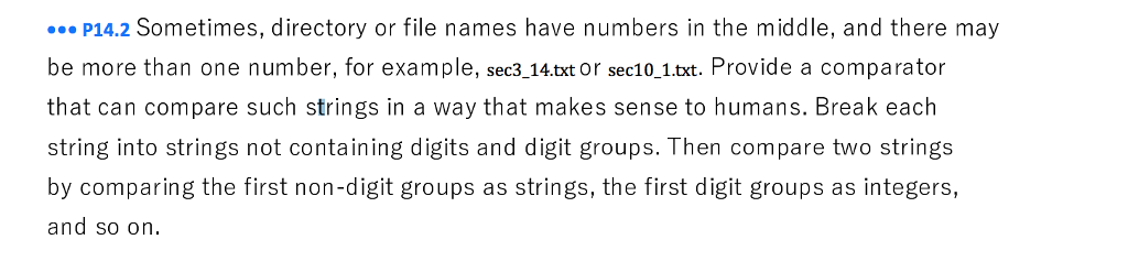 by java please P14.2 Sometimes, directory or file names have numbers in