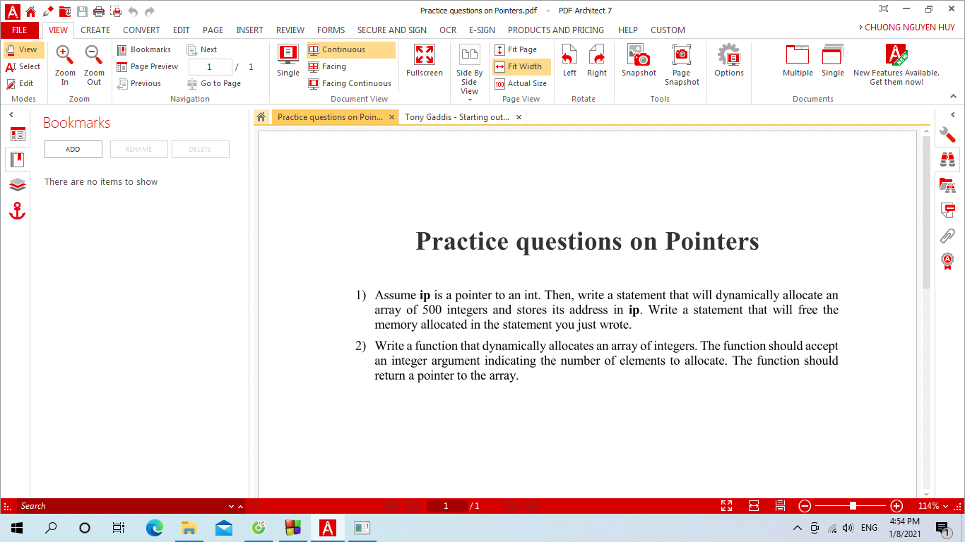 Write a program in C++: 1) Assume ip is a pointer to