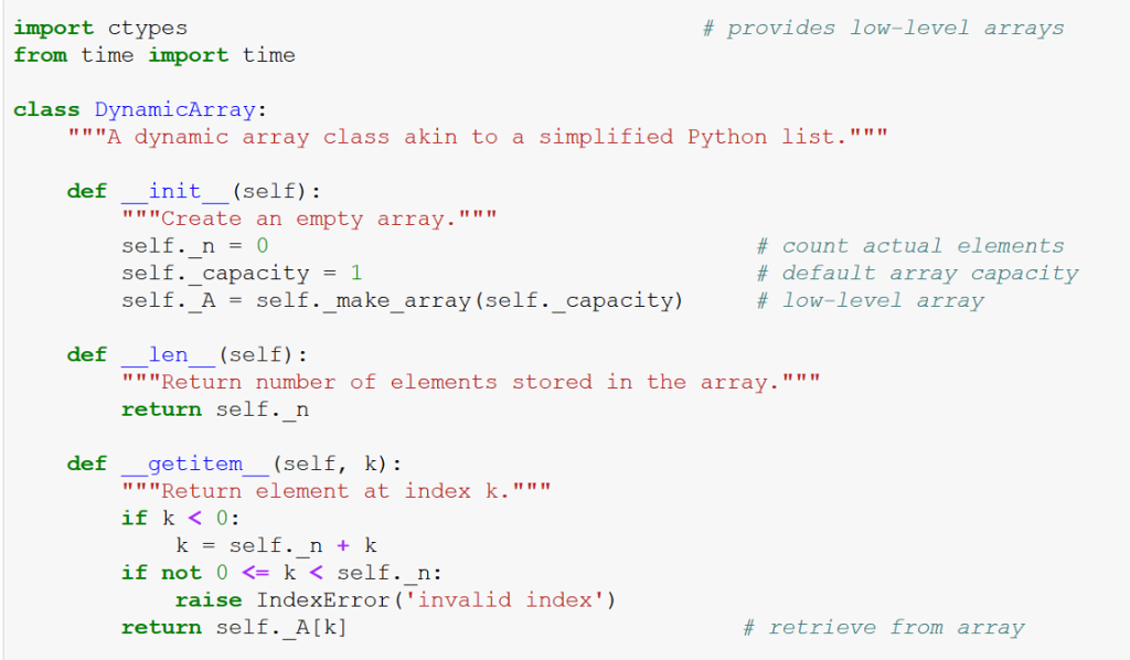 Write test code in: if __name__ ==__main__: proving that __getitem__ works for