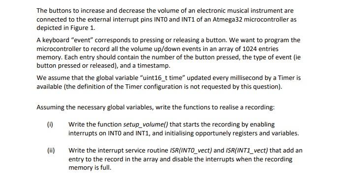  The buttons to increase and decrease the volume of an electronic