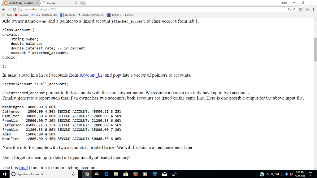  * * * * //File name: Account_list * * * *