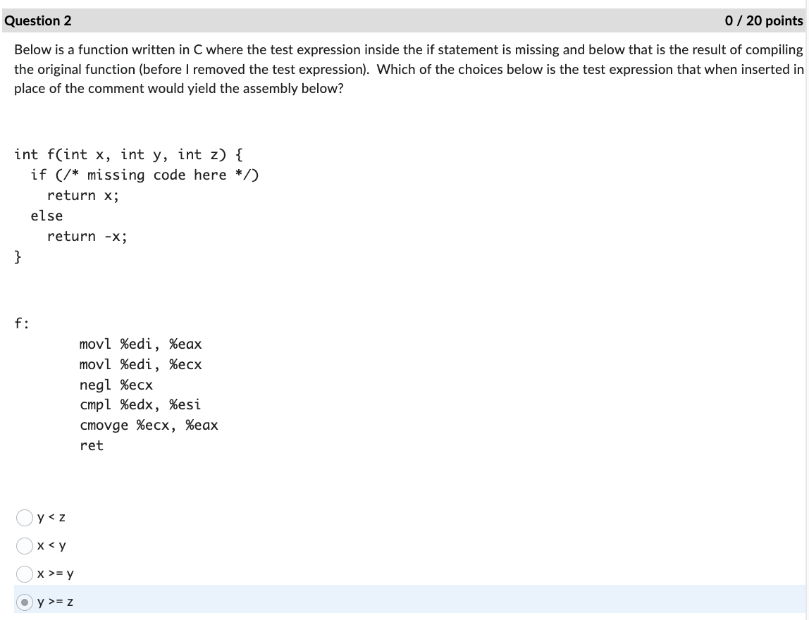 Answer C or D is not correct. Below is a function written