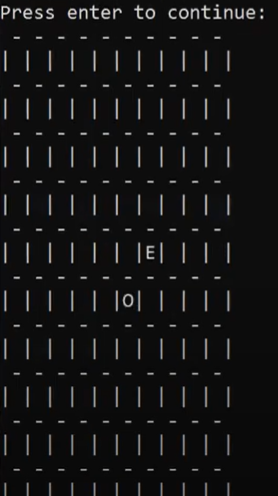 to an enemy, If near an enemy, attack them 'O' = Orcs
