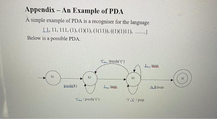 to extend it to a Pushdown Automaton (PDA) which can recognise arithmetic