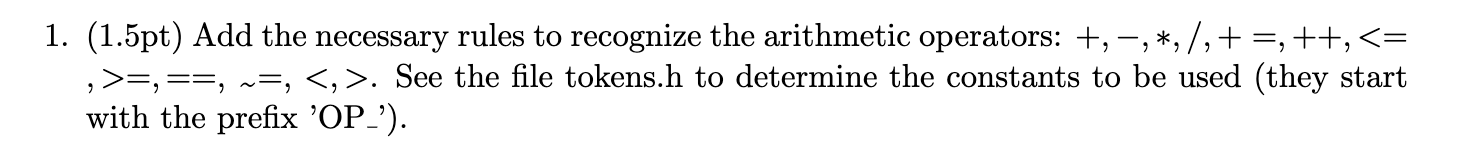 This is Principles of Programming Languages class it has a question and