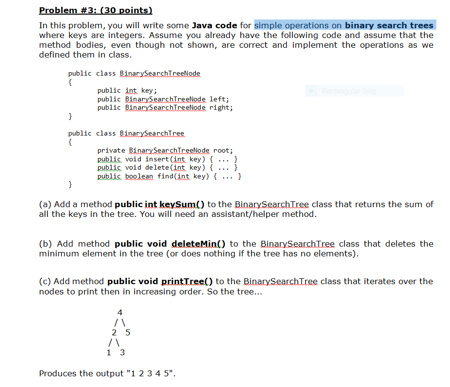 please use code in question to build answer Problem #3: (30 points
