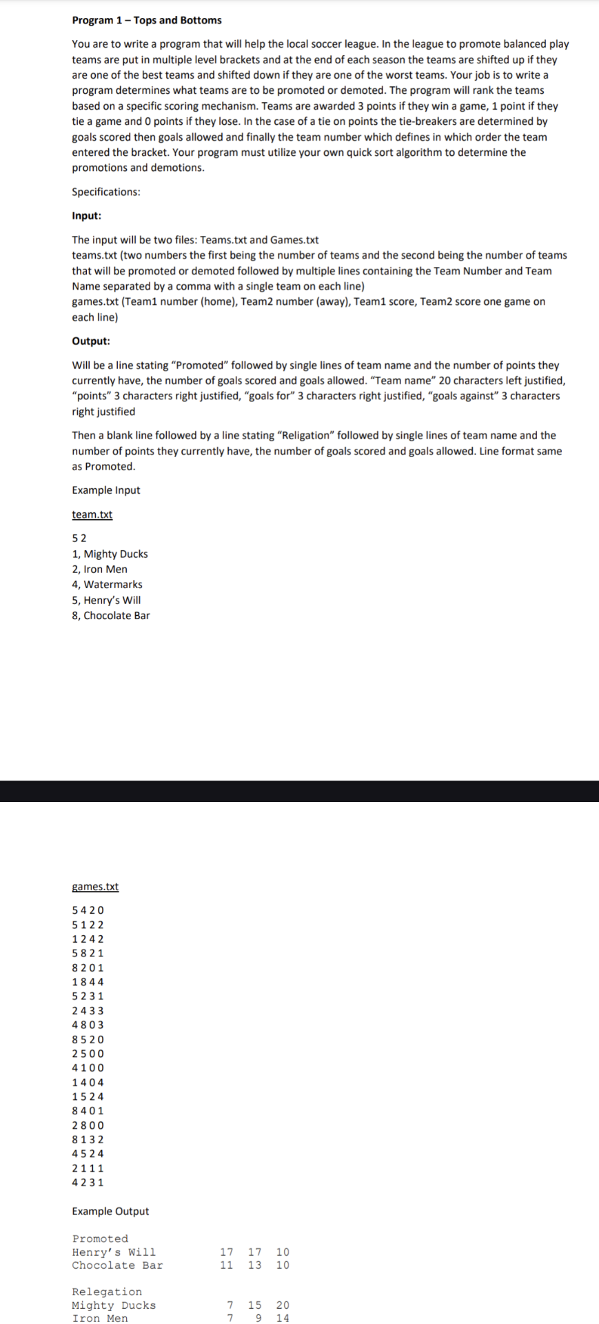  Your program driver class, the class that contains your main, must