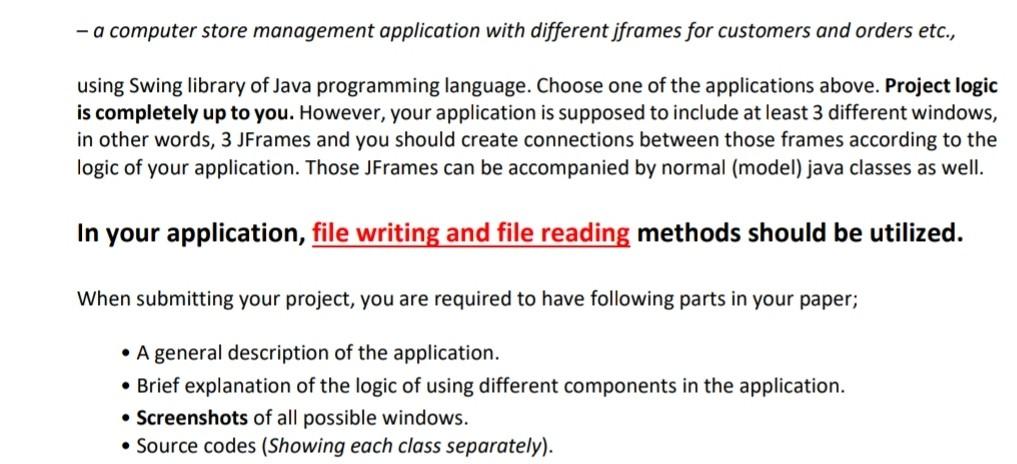  the code in java swing jframe - a computer store management