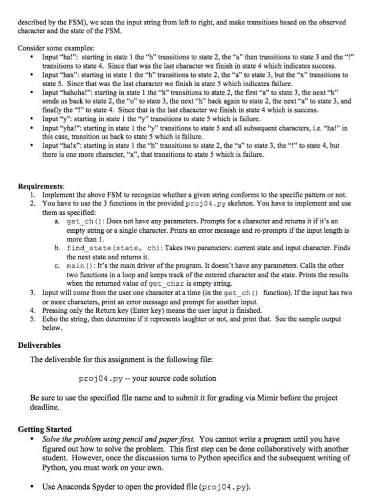 loop ch = input("Enter a character or press the Return key to
