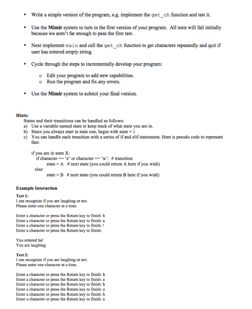 finish: ") # in case of invalid input, print the following error