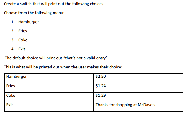  The language is C++ and we're using the Dev-C++ application. Create