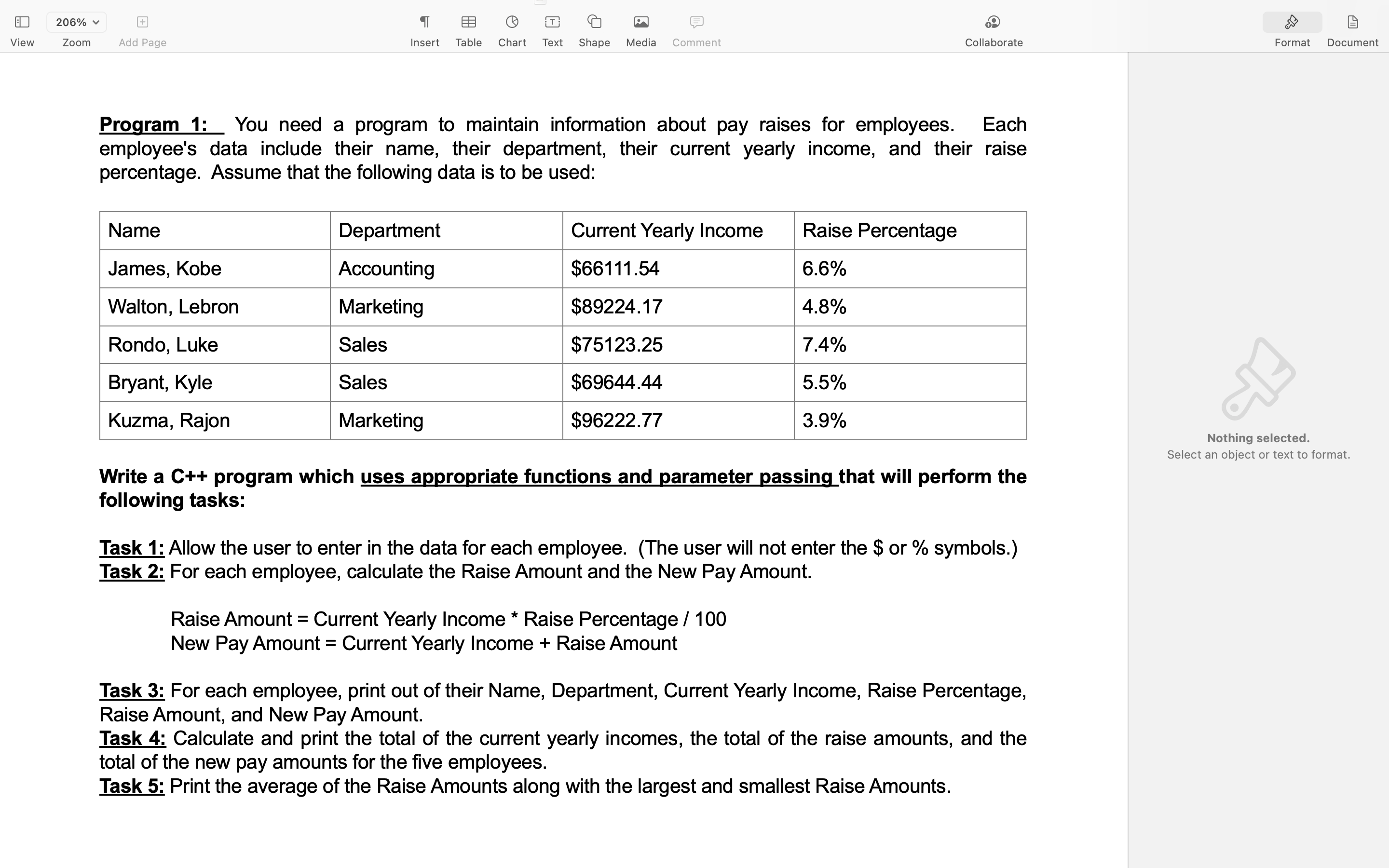 IMPORTANT NOTE: THE PROGRAMMING LANGUAGE IS C++ PROGRAMMING. PLEASE MAKE SURE