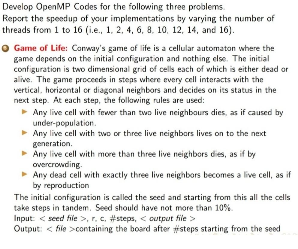  need open mp code for the question in c language in