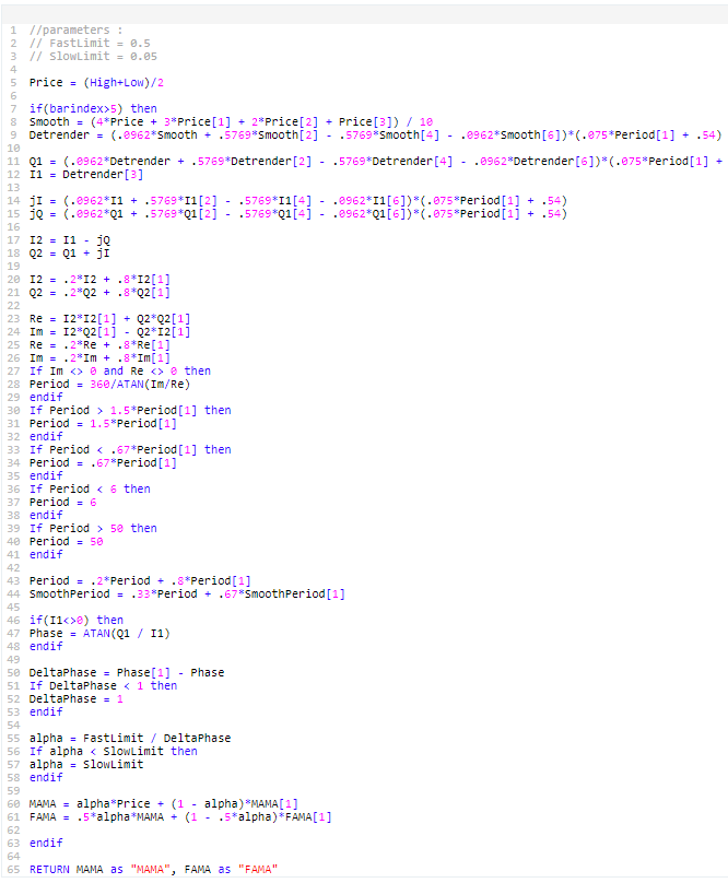 how do I convert this code from easylanguage to python 1 //parameters