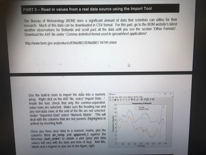  PART 3 - Read in values from a real data source
