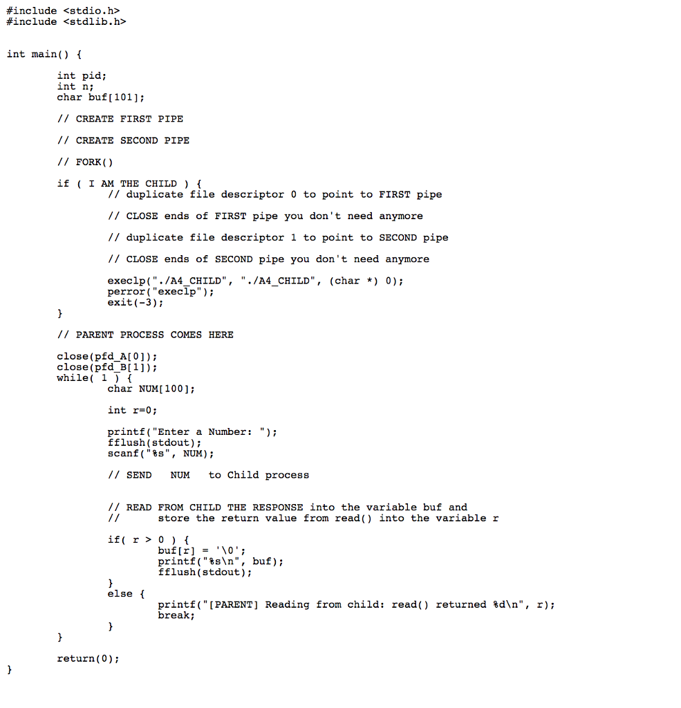 Using this skeleton code, please create a guessing game, where the user