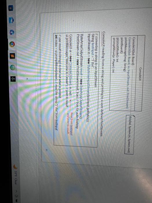 This can be achieved by separating the input and output streams from