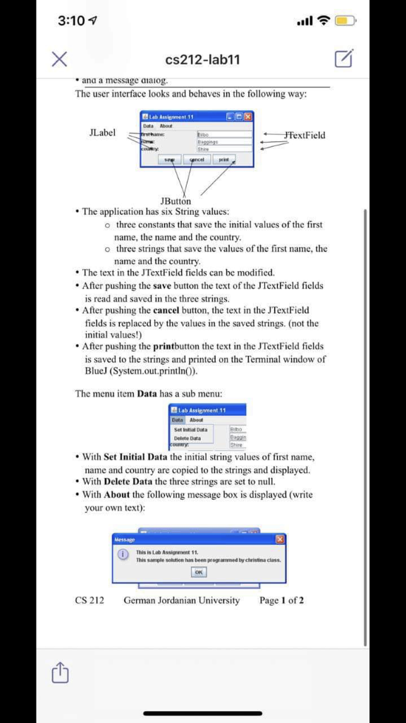 GUI implements ActionListener { private JLabel l1,l2; private JFrame f1; private JPanel