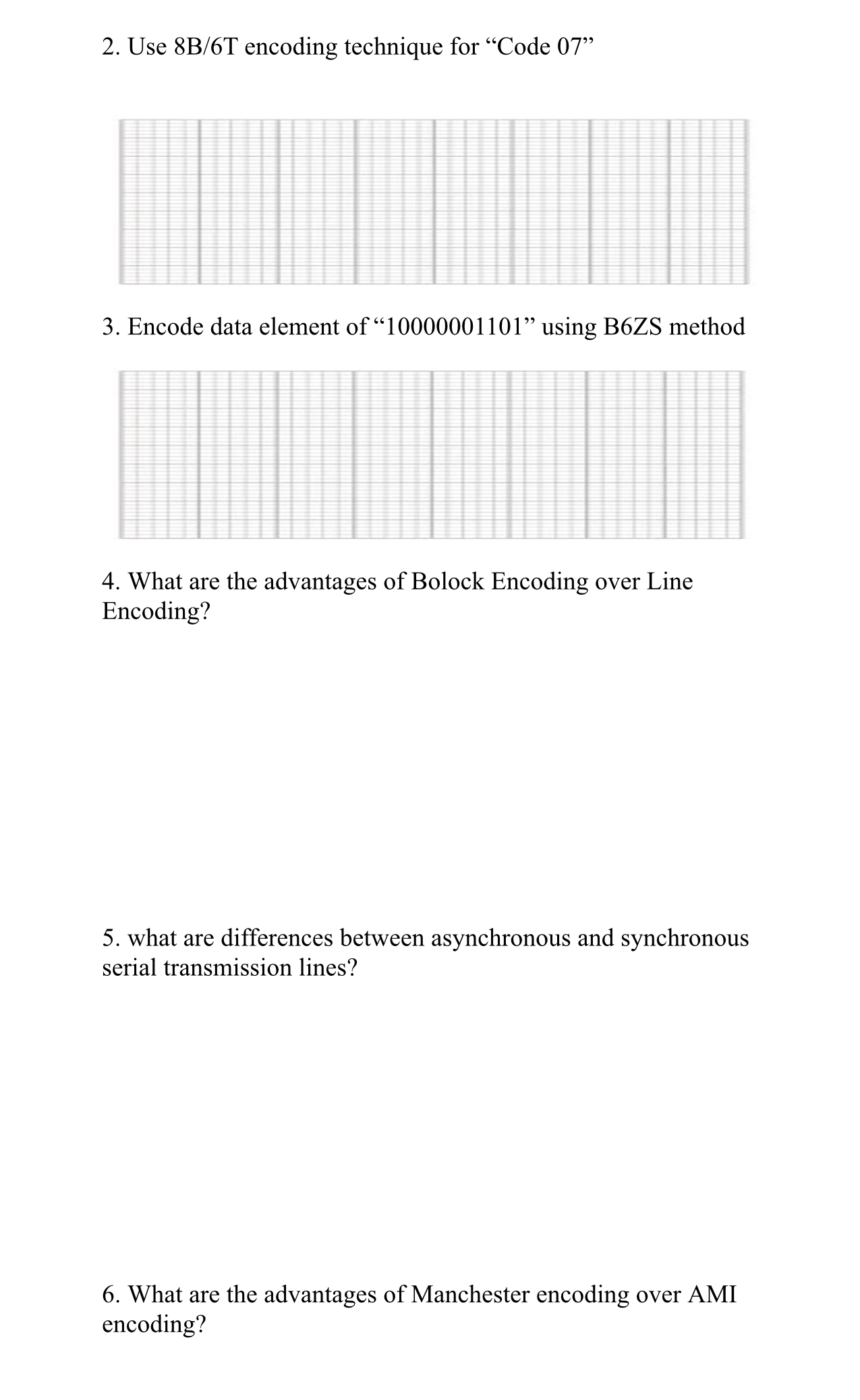  Use 8B/6T encoding technique for "Code 07" Encode data element of