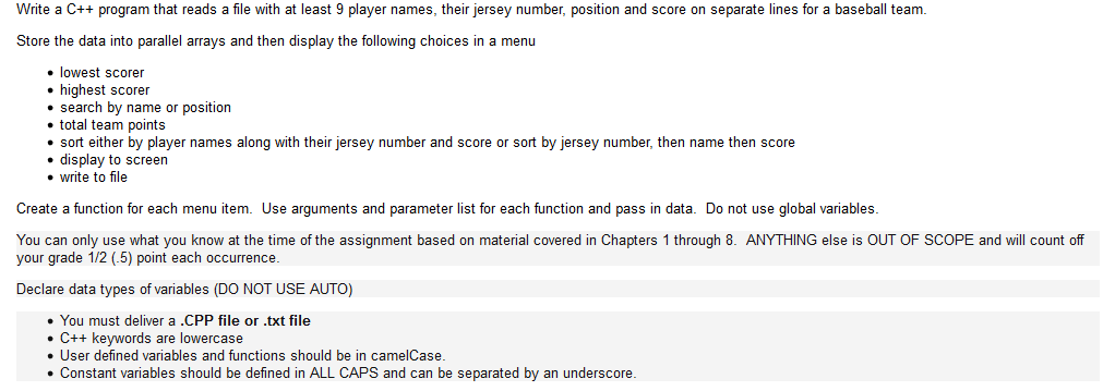 Hello. I need to make this code run per these instructions but