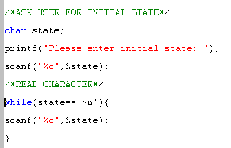  This is in c. Why do we scanf twice first outside