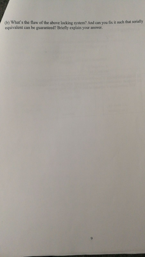 may result in an interleaving as following: TslnksU's bucks U's locks lock