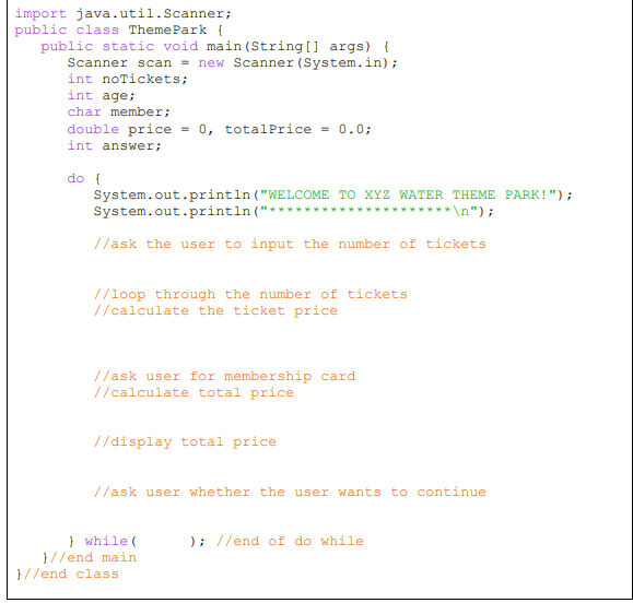 be paid by the visitors. The price of the ticket depends on