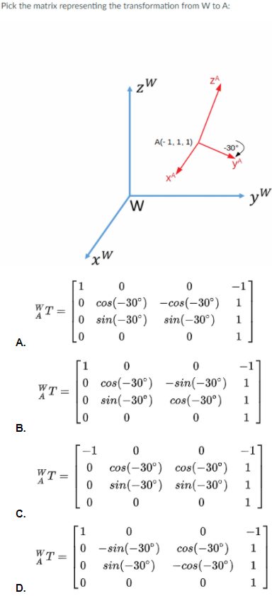 0 A. 2 [1 0 0 -2 0 1 0 2 WT