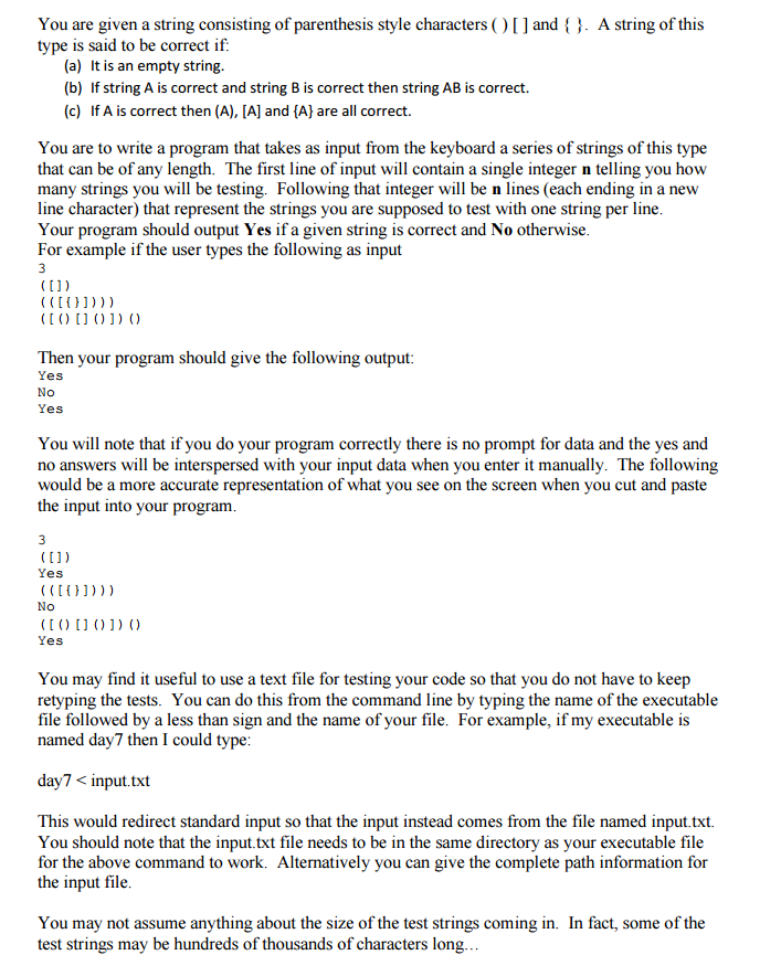  I need it in C You are given a string consisting