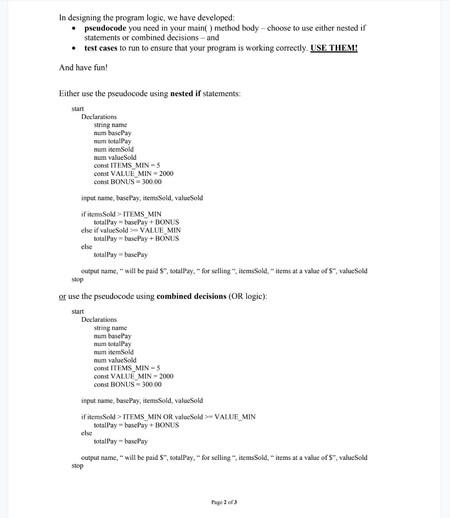 21st, by 11:59pm Use the Java Project 2 assignment link in Bb