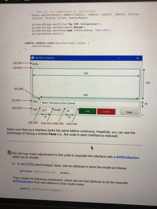 manually (e., a Layout should NOT be used): three Label objects, three