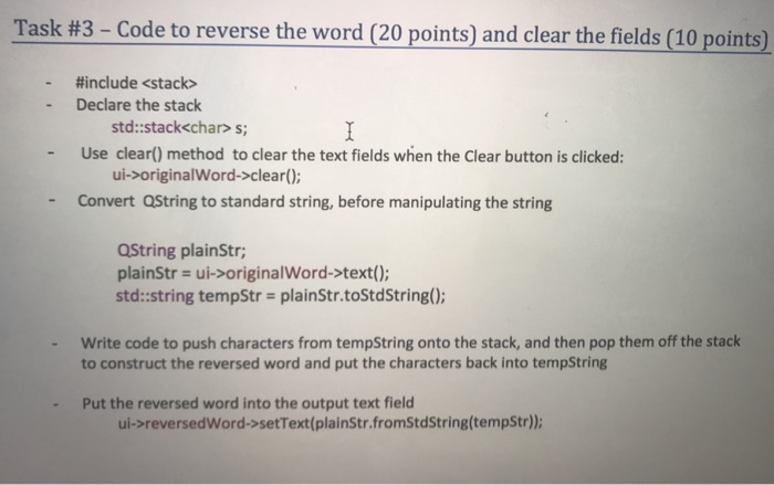 application to reverse a word. The implementation will have a ne edit"