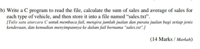  Require Cp programming not C++ tq b) Write a C program