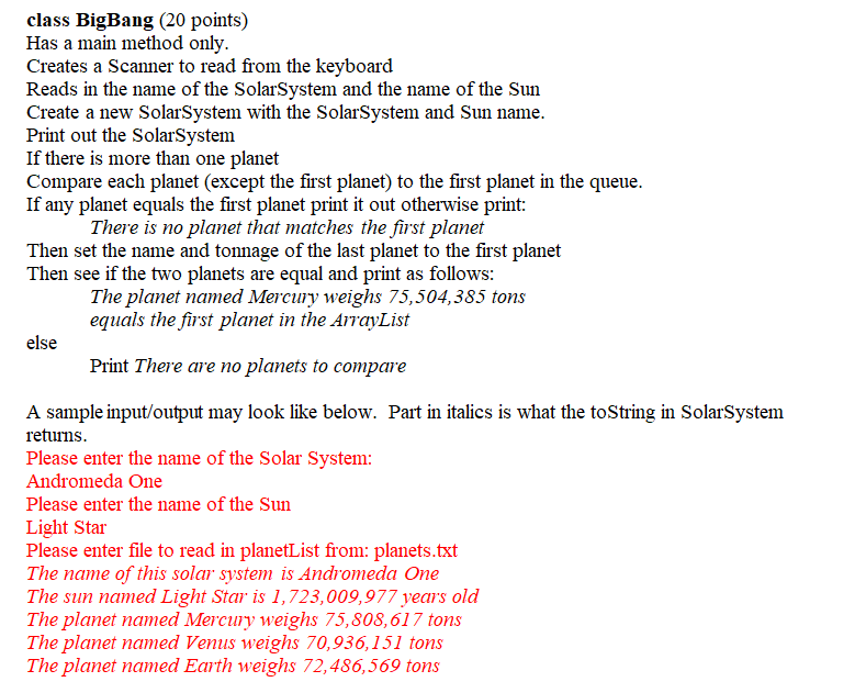 do the program. (70 points total) The following program is made up