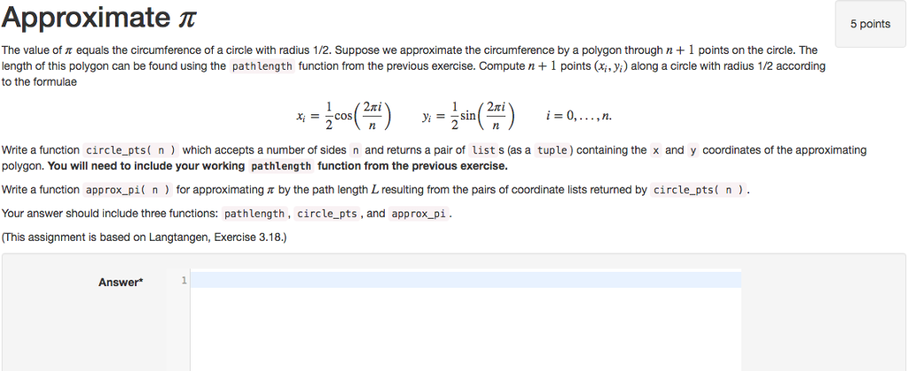 Note : This is using Python The value of n equals the