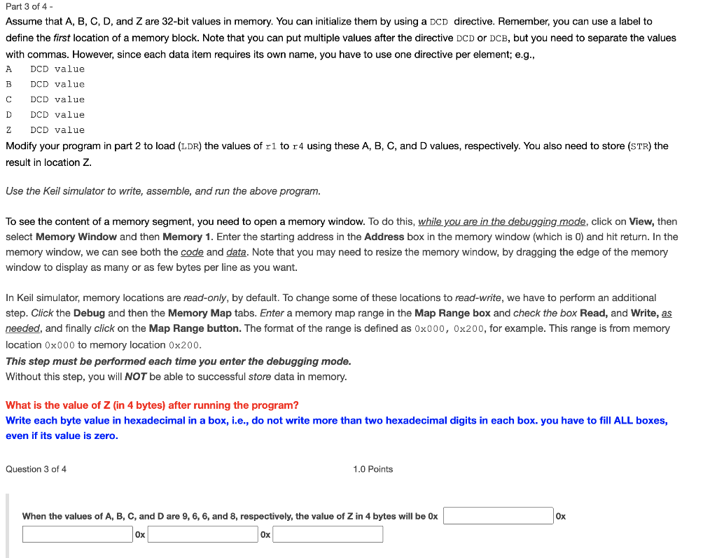  Part 2: MOV r1, #2 ; Move value of A ()