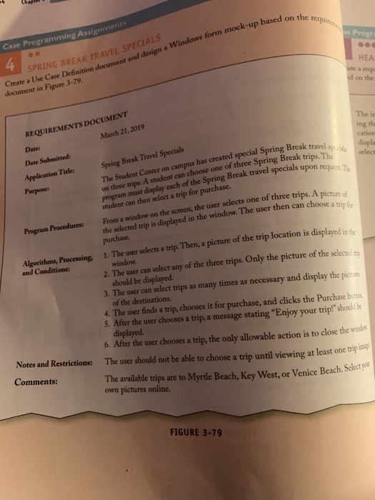  With Visual Basic Studio 2019 requin e Proge Case Programming Assignments