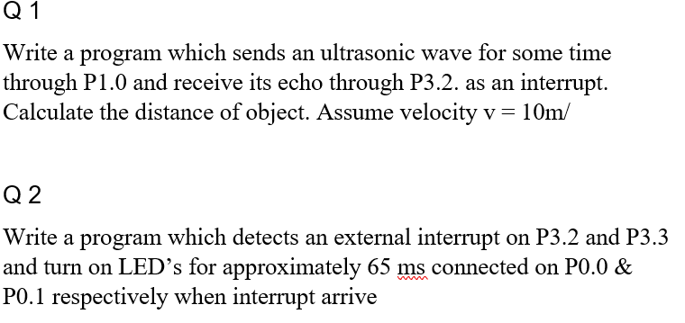 Plz, answer it asap. Its a program of the microcontroller using